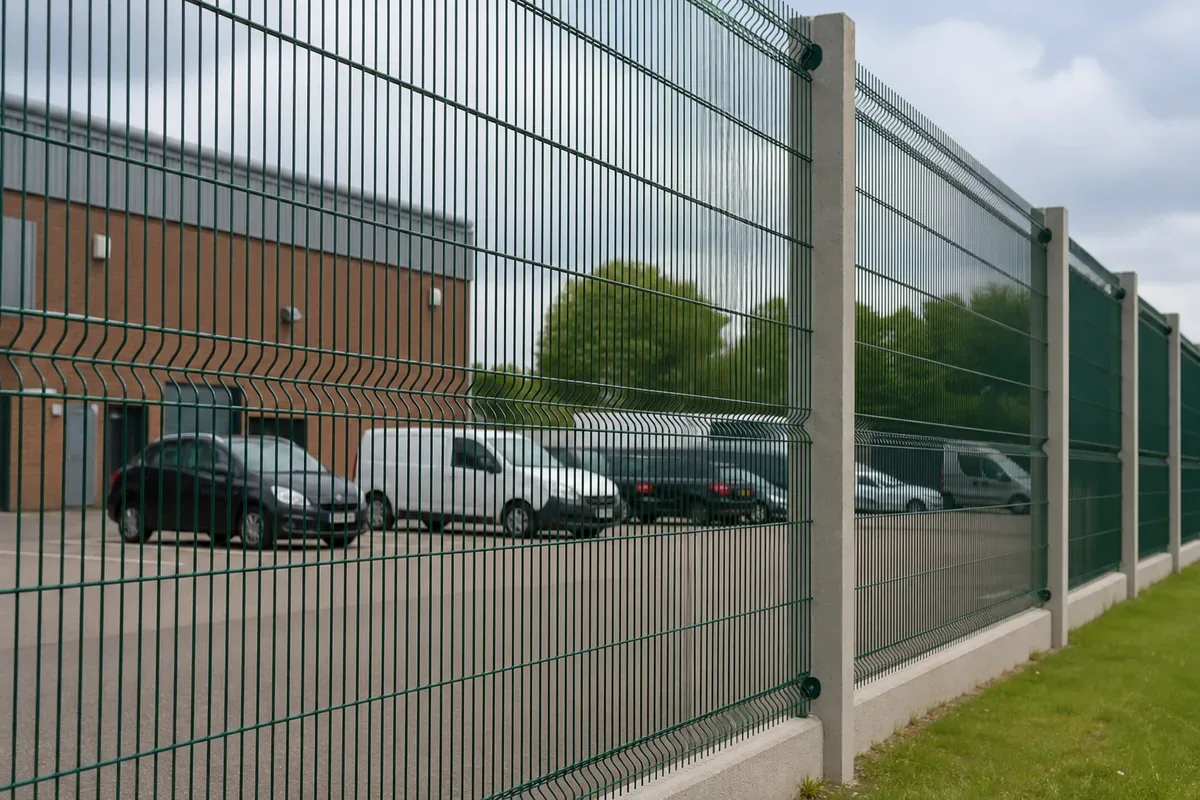 Commercial fencing installed at a Stafford business premises